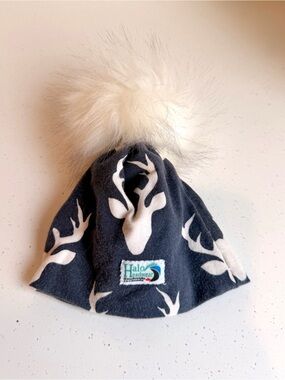 Halo Headwear Handmade Faux Fur Pompom Beanie